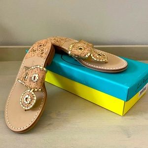 Brand new Jack Rogers sandals in natural cork and gold! Beautiful for summer!